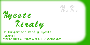 nyeste kiraly business card